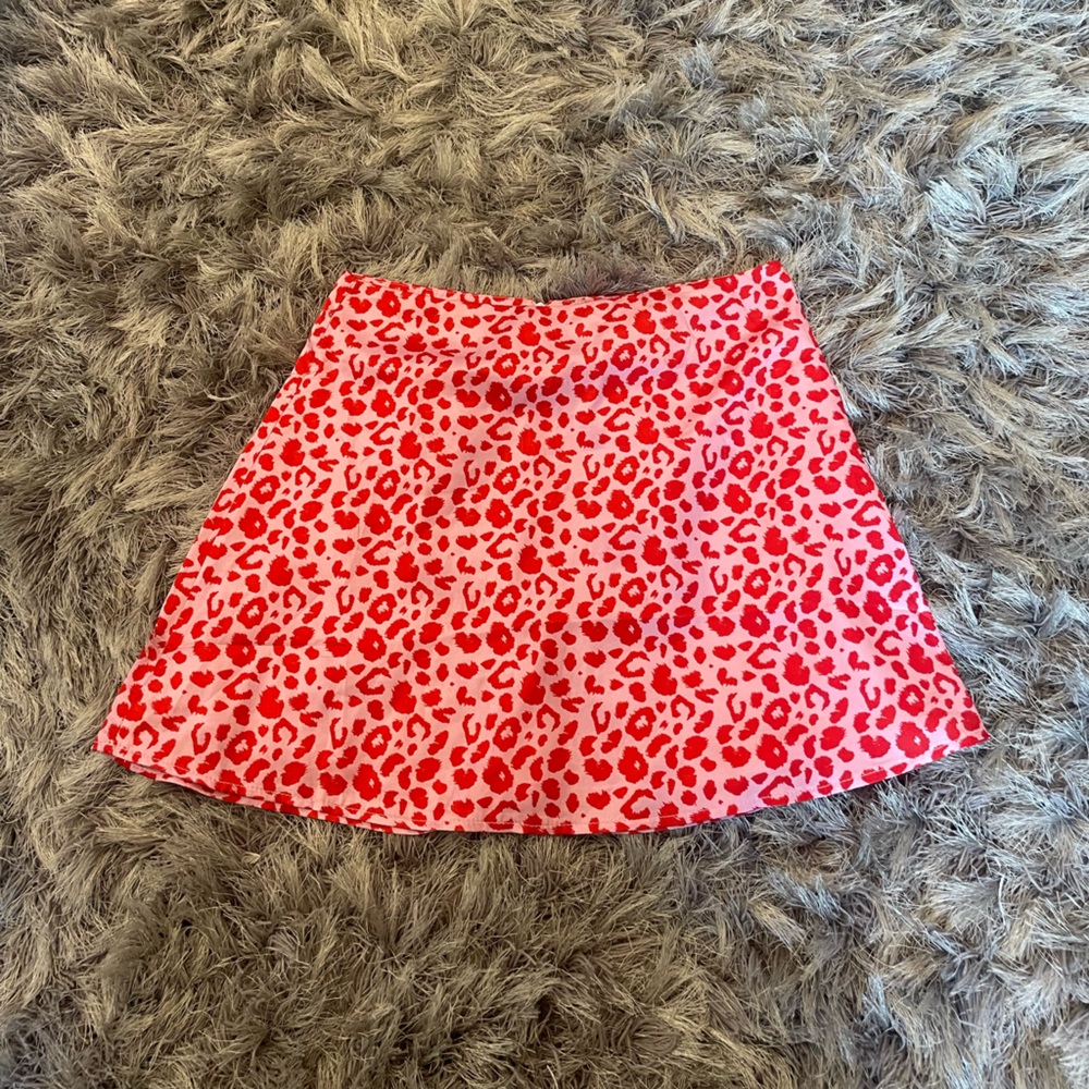 Princess Polly Cheetah Print Silk Skirt